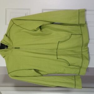 Youth Light Green Hooded Lands End Fleece Jacket